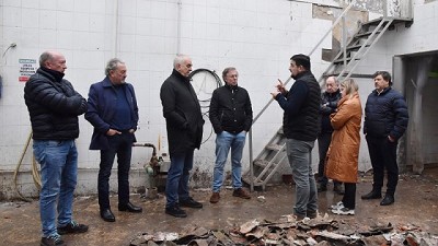 Bahillo visitó la PyME láctea cordobesa destruida por una explosión