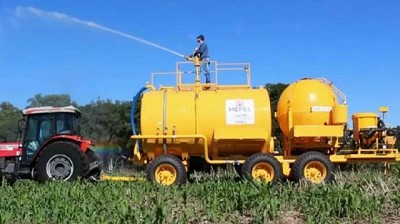 Mepel diseñó una “autobomba” para uso agrícola