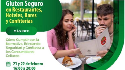Curso de posgrado por videoconferencia - Menú Libre de Gluten Seguro en Restaurantes, Hoteles, Bares y Confiterías