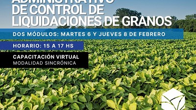 Inscribite al Taller Administrativo de Control de Liquidaciones de Granos