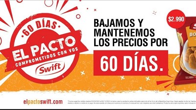 “El Pacto Swift”: la marca bajó los precios de algunos de sus principales productos y se compromete a mantenerlos por 60 días