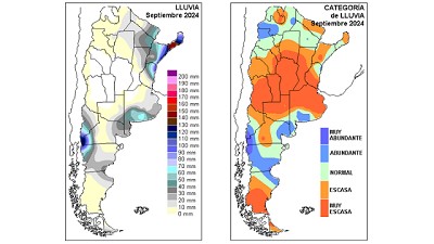 En Septiembre las lluvias fueron sectorizadas, ¿Y en Octubre? - CCA/Agrositio