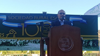 Castagnani en el Centenario de la Rural de Esquel: 