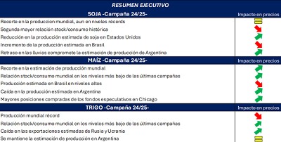 Informe de mercados agrícolas – Enero 2025