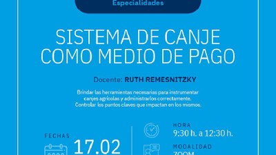 Sistema de canje como medio de pago - 17 y 19 de febrero