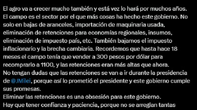 Luis Caputo: “El campo es el sector por el que más cosas ha hecho este gobierno”